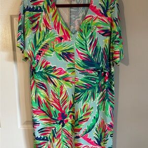 Lilly Pulitzer Pastel Leaf Pattern Dress